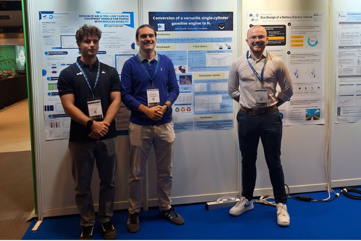 Arthur Grandon, Corentin Lepez et Axel Sanson, élèves du programme Énergie et motorisations (MOT)