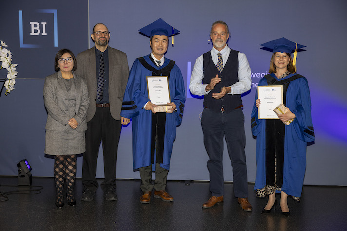Chiwan Bang and Marisa Bester, top students in the EMME program