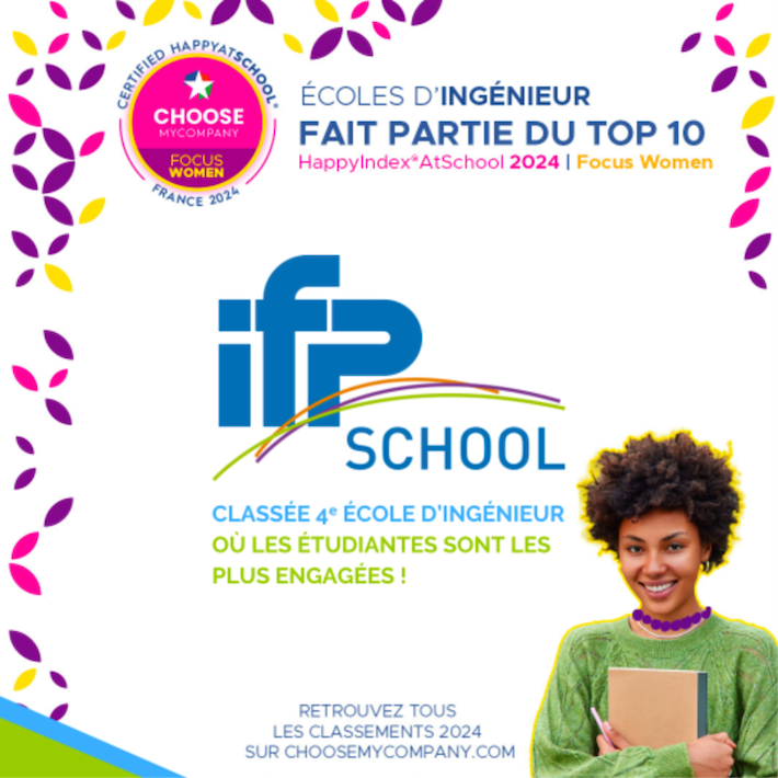 Photo_Actu_HappyAtSchool_FocusWomen2024 IFP School 4e dans le Classement HappyAtSchool/Focus Women 2024